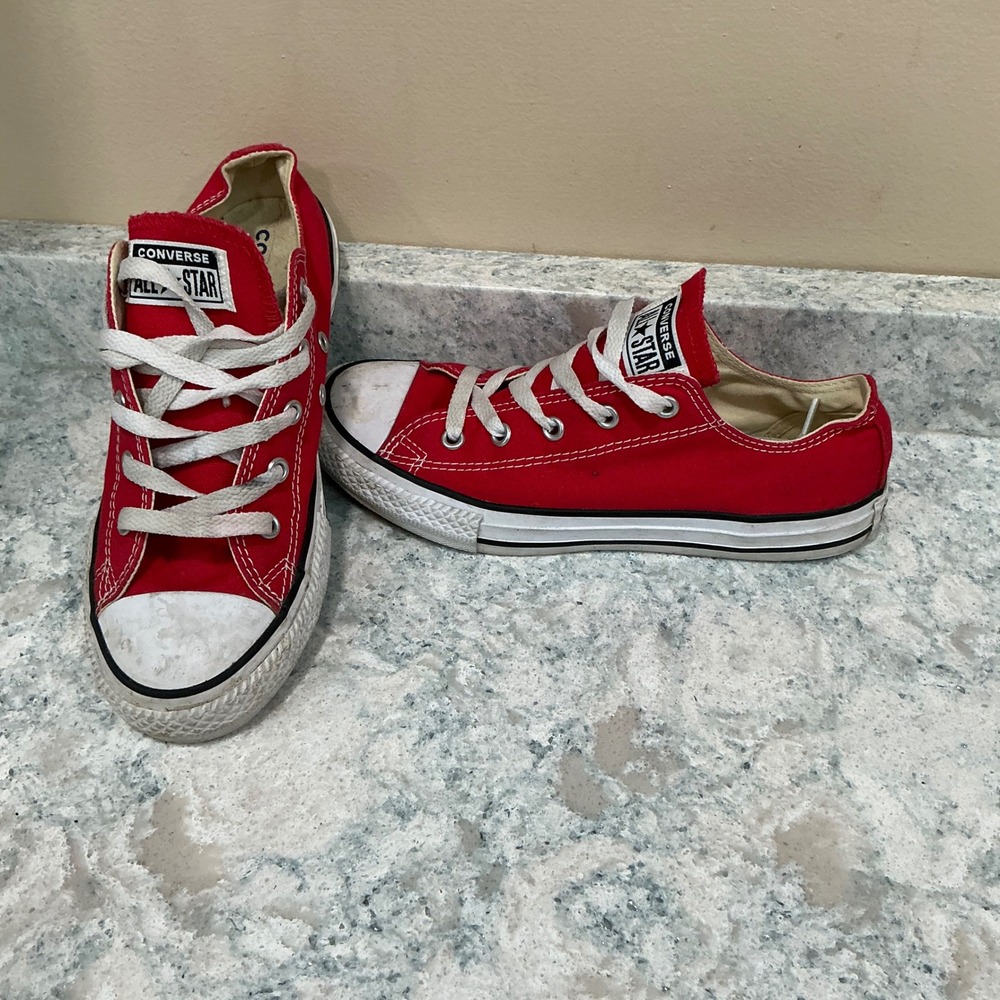 Converse Sneakers Chuck Taylor All Star Youth 3 Red Canvas Low Top 3J236
